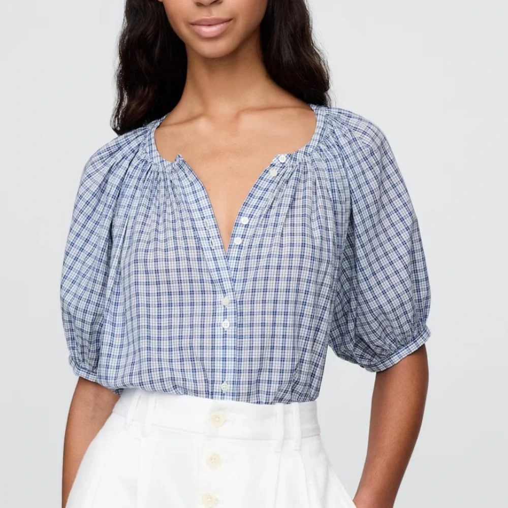 Gap × DÔEN Gingham Top NWT XXS - Picture 2 of 8